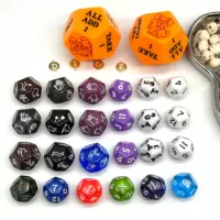 12-гранные игральные кости с индивидуальной гравировкой, двухцветные D12, многогранные акриловые игровые кости, игральные кости