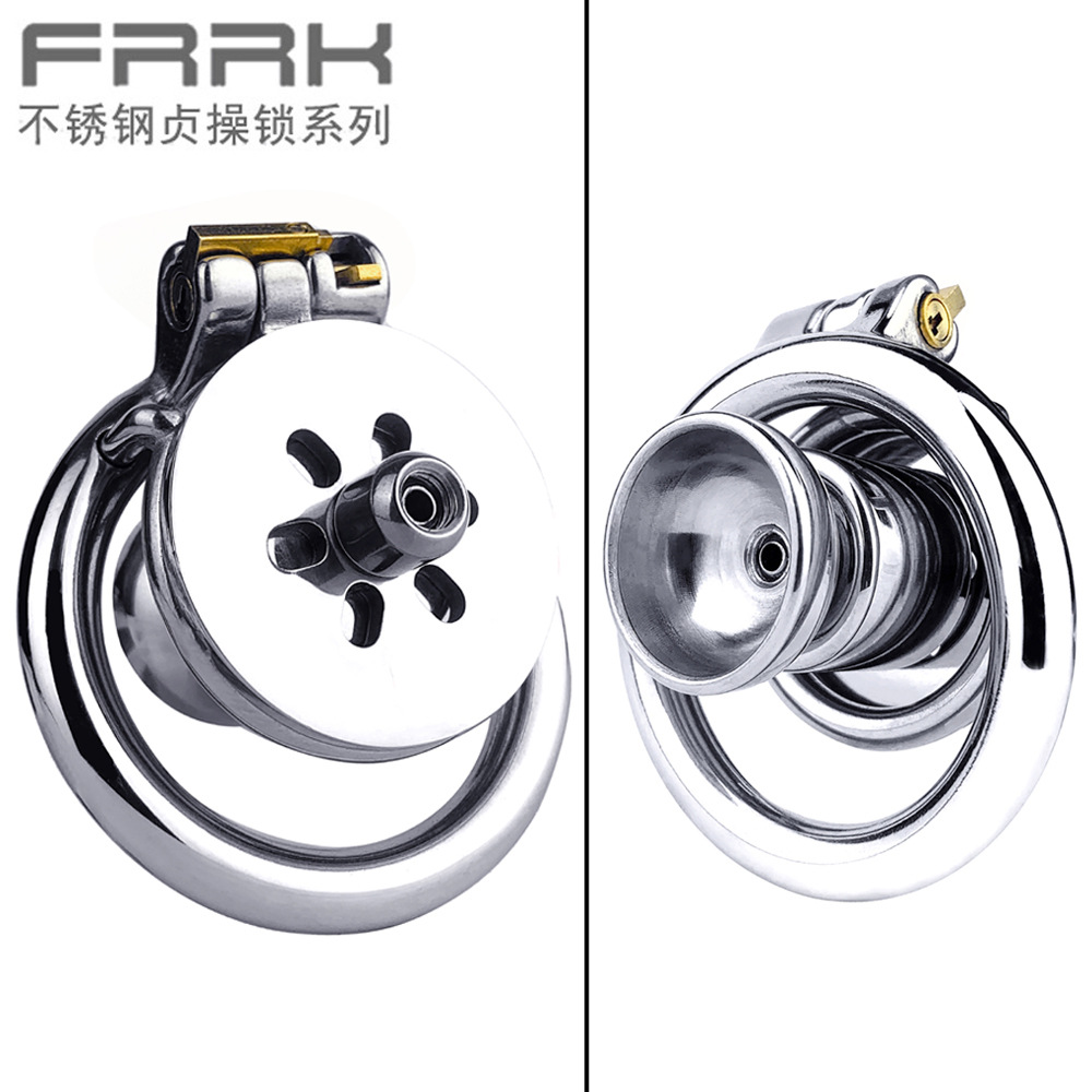 FRRK-402男士用不锈钢贞操锁金属阳具锁负数锁带导尿托情趣品CB锁-阿里巴巴