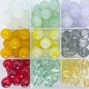 12mm Glass Beads DIY Crystal Bracelet Beads Loose Beads Jewelry Accessories Glass Beads Cross-Border Hot Selling Loose Beads