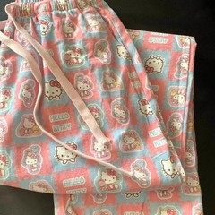 春秋のズボンの女性の甘いかわいい家のズボンの漫画の学生は200斤の大きいサイズのゆったりしたズボンinsを着ることができます。