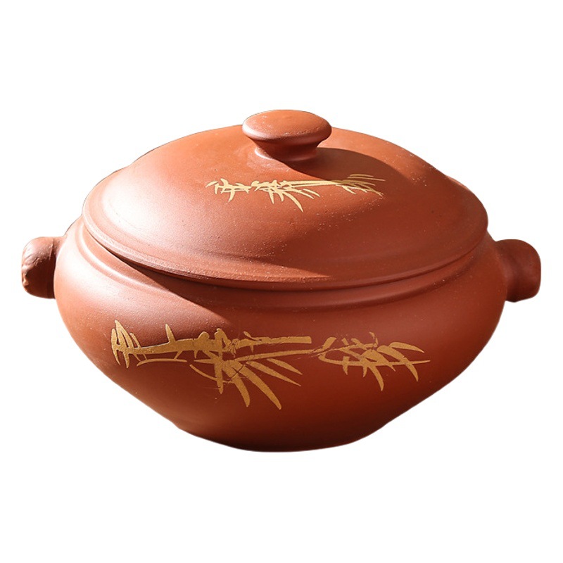 Featured Ceramic Skipper Steam Pot Household Steamer Non-purple Sand Gas Cooker Chicken Night Sweat Chicken Pot Steam Soup Pot Special Bottom Pot