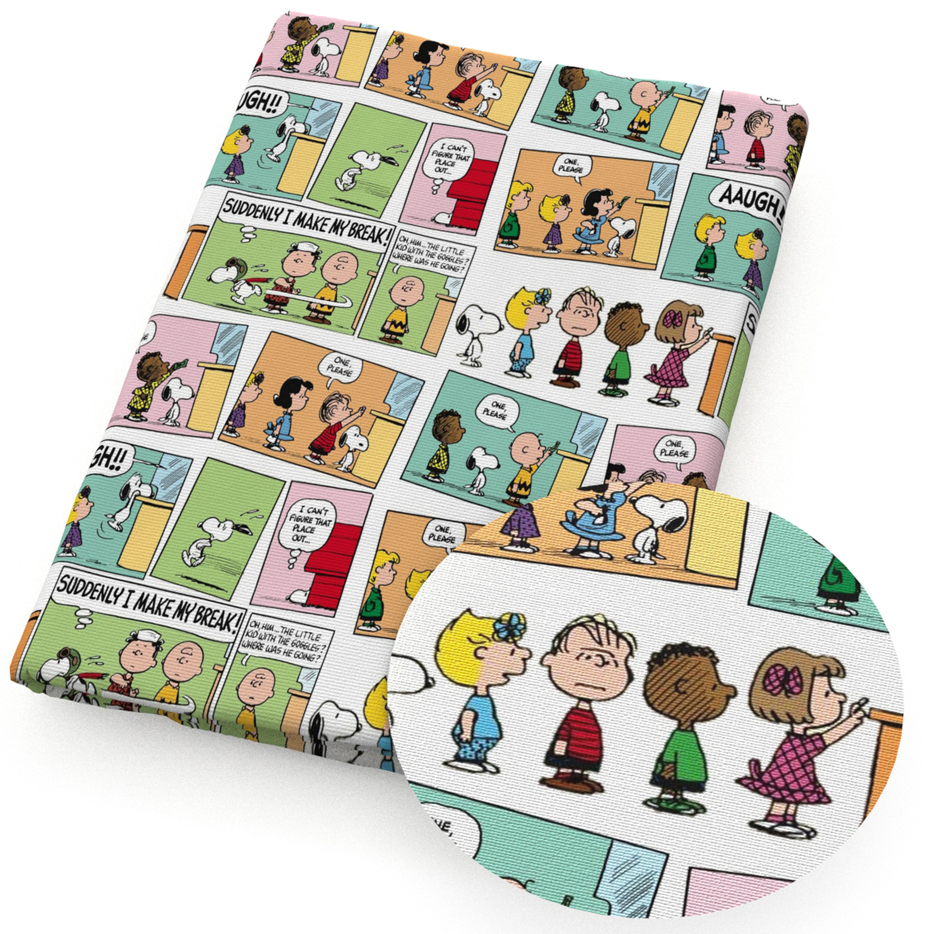 Perro Snoopy impresión de dibujos animados 100% tela de algodón DIY ropa hecha a mano bolsa, 1Yc55667