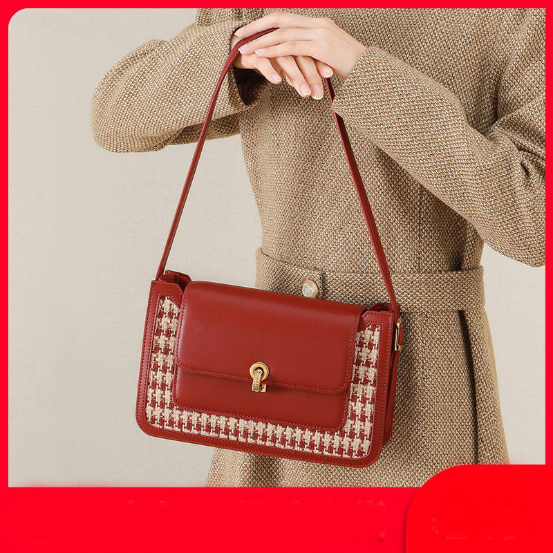 Bolsos 2025, Nuevo Bolso de Moda para Mujer, Bolso Cruzado, Bolso de Hombro Rojo para Boda, Bolso de Alta Gama para Novia