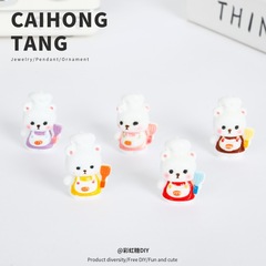 树脂公仔立体卡通厨师小熊公仔  创意diy桌面摆件钥匙扣挂件配件