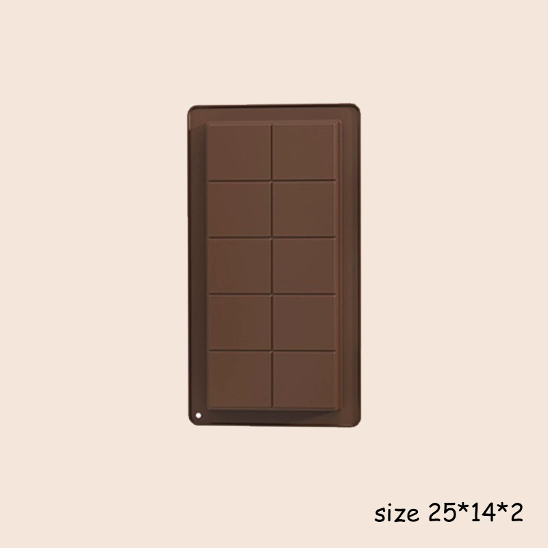 Acrylic-Platinum Silicone Rectangular Mold – Multi-Color Chocolate & Dessert Set, 25.3 x 16.9 x 2.0 cm