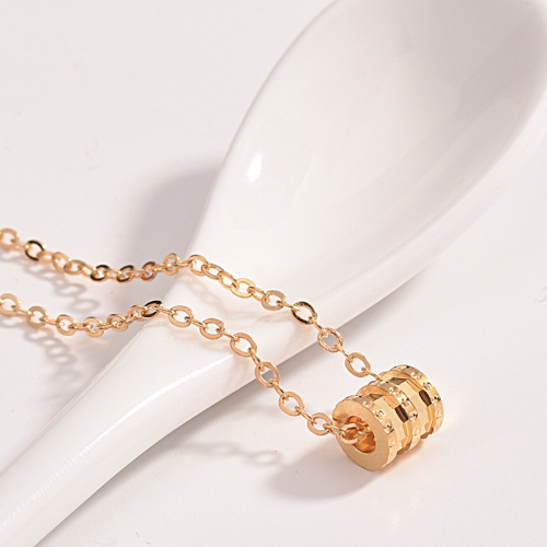 Xiaohongshu's same style 925 silver small waist necklace 18K rose gold Internet celebrity light luxury CNC faceted clavicle chain