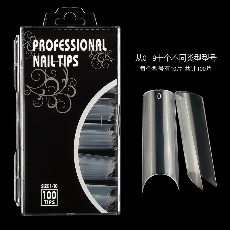 Ultra-Thin Nail Tips 100 Pieces Boxed Long Bamboo Tube Nails Large Arc U-Shaped Fake Nails French C-Arc Water Pipe Nails Ultra-Thin Nail Tips 100 Pieces Boxed Long Bamboo Tube Nails Large Arc U-Shaped Fake Nails French C-Arc Water Pipe Nails