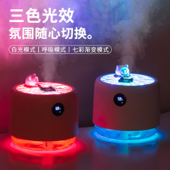 新型加湿器家庭用大スプレー寝室デスクトップオフィス妊婦赤ちゃん浄化空気カラフルな雰囲気ランプ