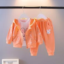 女童春秋套装0-5岁春季新款学院风儿童洋气小童服饰外套女孩卫衣3