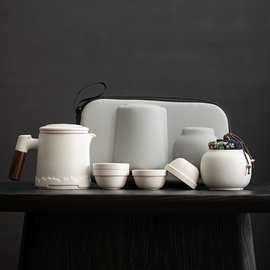 旅行茶具套装单人快客杯户外随身包泡茶壶茶杯陶瓷携带式功夫茶