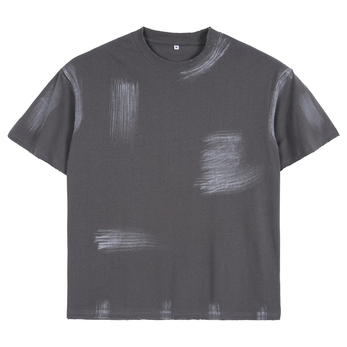 ETAI Hombre| Marca de marea lavado en agua retro cepillo de color suelto de alta calidad 280g algodón pesado moda hombre T