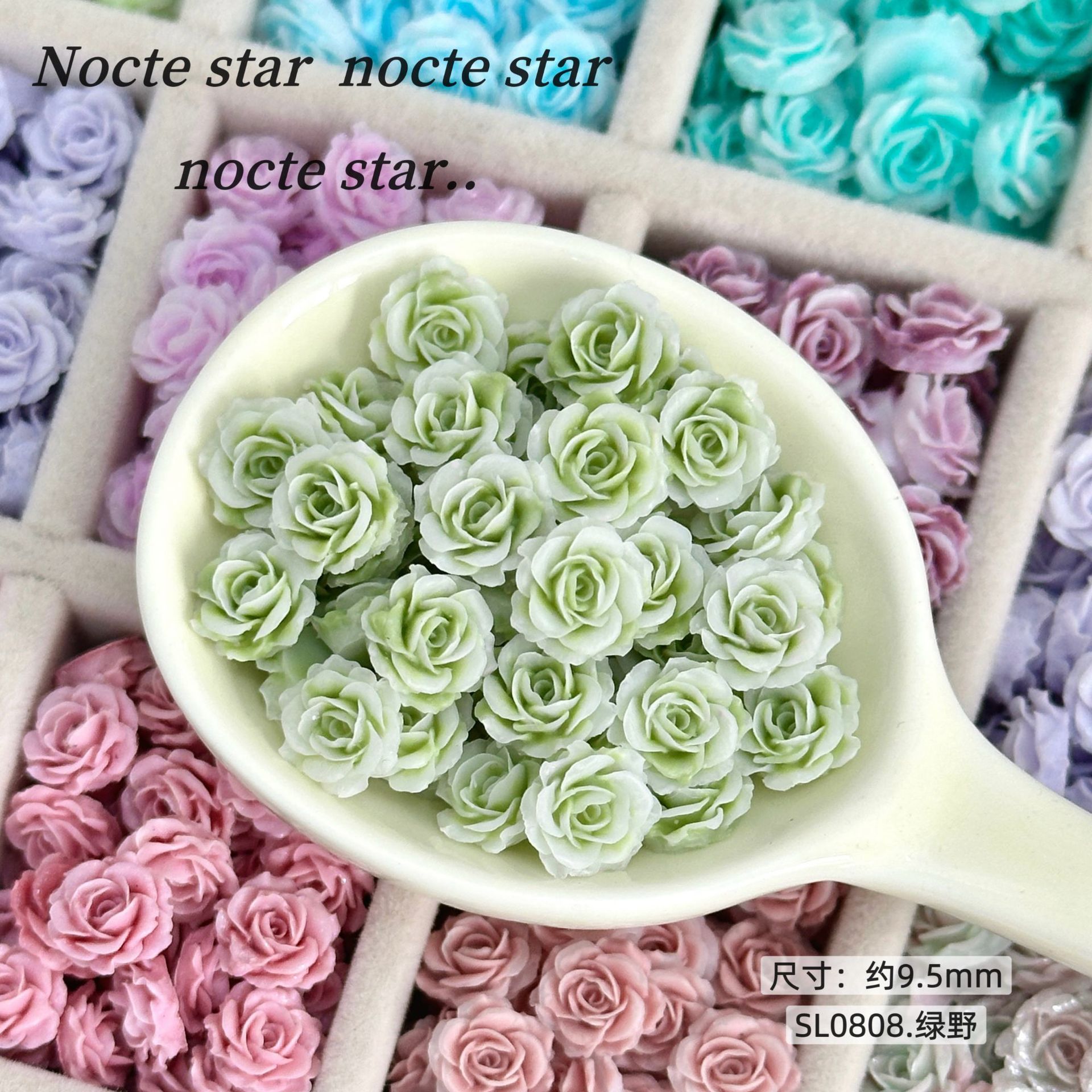 キャンディーカラーの多用途樹脂造花手作り diy 花ビーズアクセサリー材料ハンドブレスレットルースビーズブレスレットアクセサリー