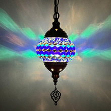 浪漫土耳其流璃古典民宿会所马赛克咖啡西餐厅新疆复古民谣单吊灯