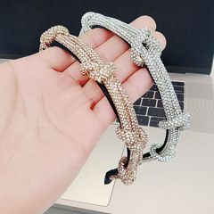 新款韓版滿鑽誇張時尚發箍優雅高級感輕奢風髮飾簡約壓發頭箍批發