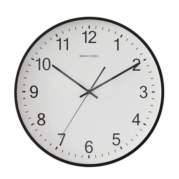 Automatic time-shifting electric wave metal wall clock in school…
