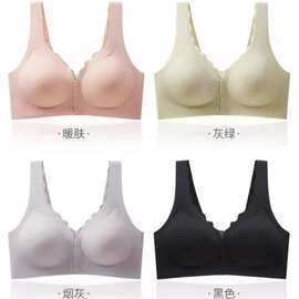 贝d3258#时尚前开扣固定中厚B杯文胸L-2XL舒适亲肤无痕内衣批发特