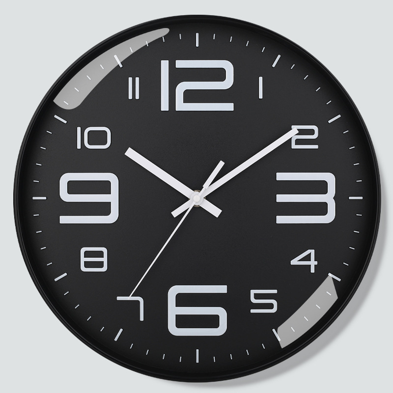 Reloj de pared de cuarzo 8 pulgadas 20CM estéreo silencioso digital creativo moda casa salón al por mayor