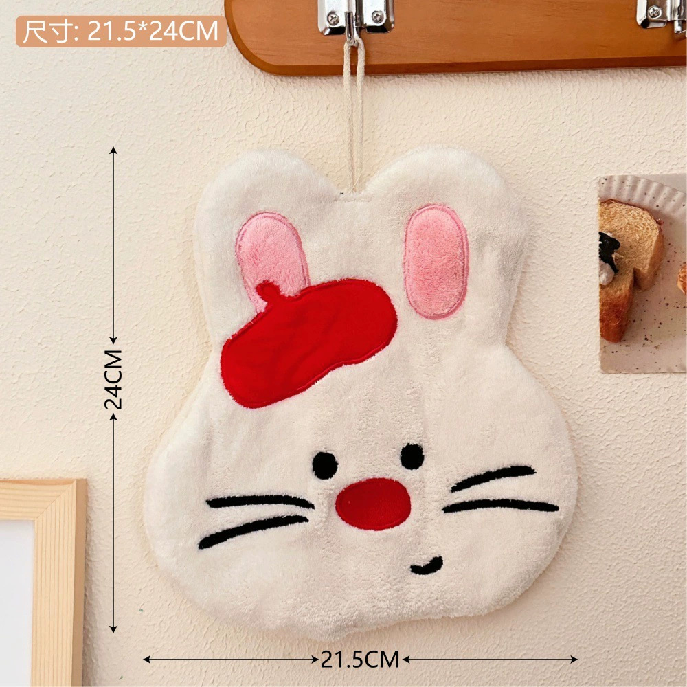 新しいアニメキッチンのタオル掛け式かわいい浴室の家庭用吸水タオルを厚くして、毛を落とさない雑巾代発