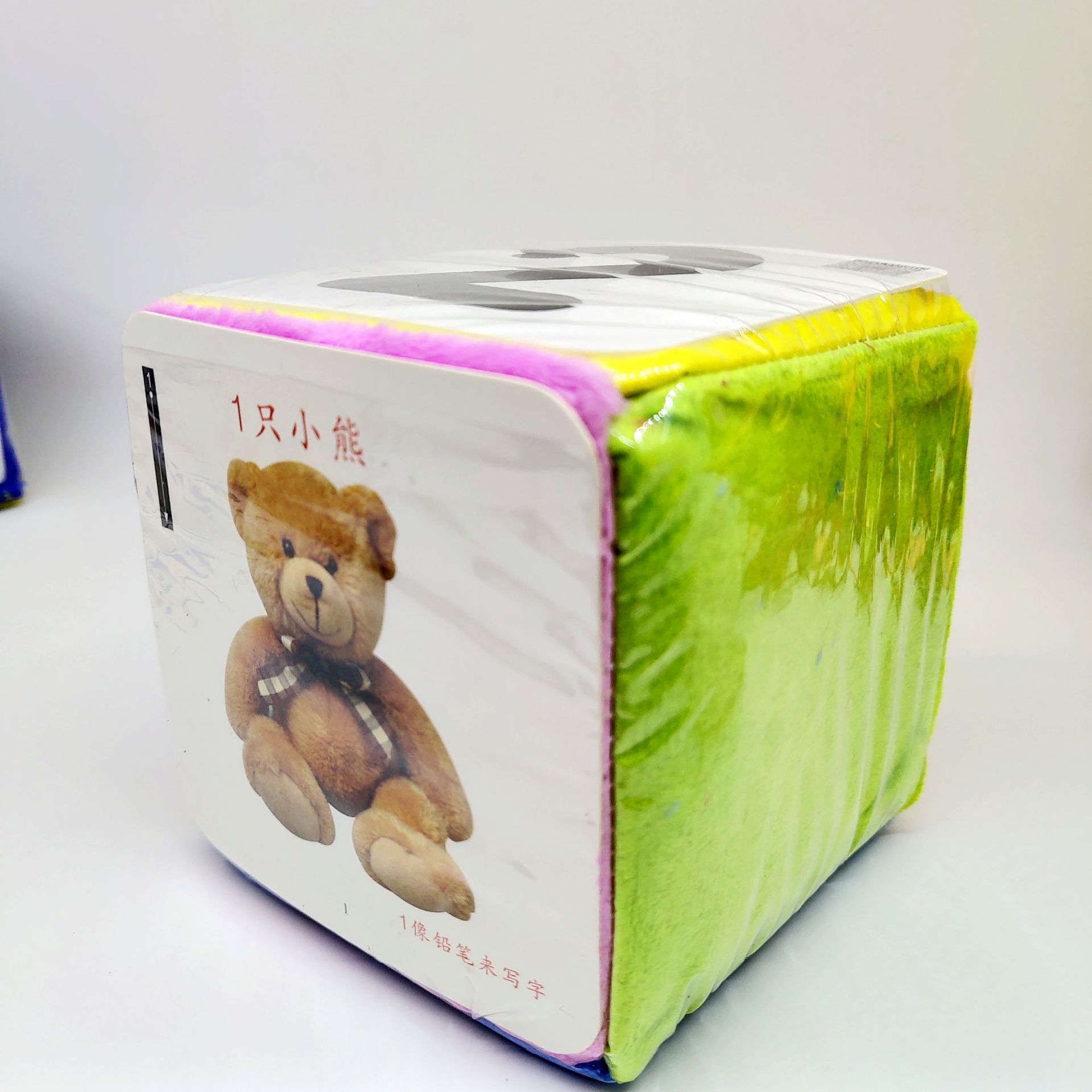 Felpa juguetes 10cm cosido película de plástico esponja dados niños iluminación enseñanza juegos actividades