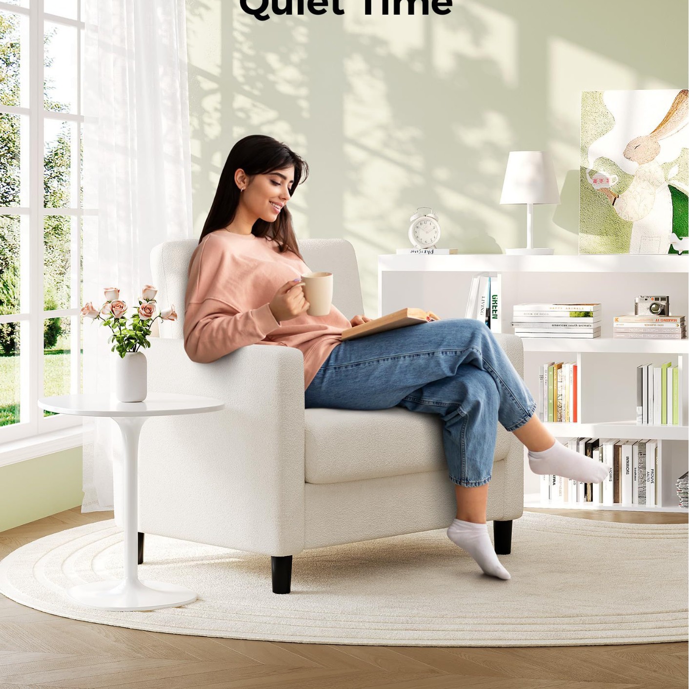 Transfronterizos de venta caliente sofá semicompresible desmontaje y envío pequeño tipo de casa una sola silla sofá perezoso dormitorio silla de lectura