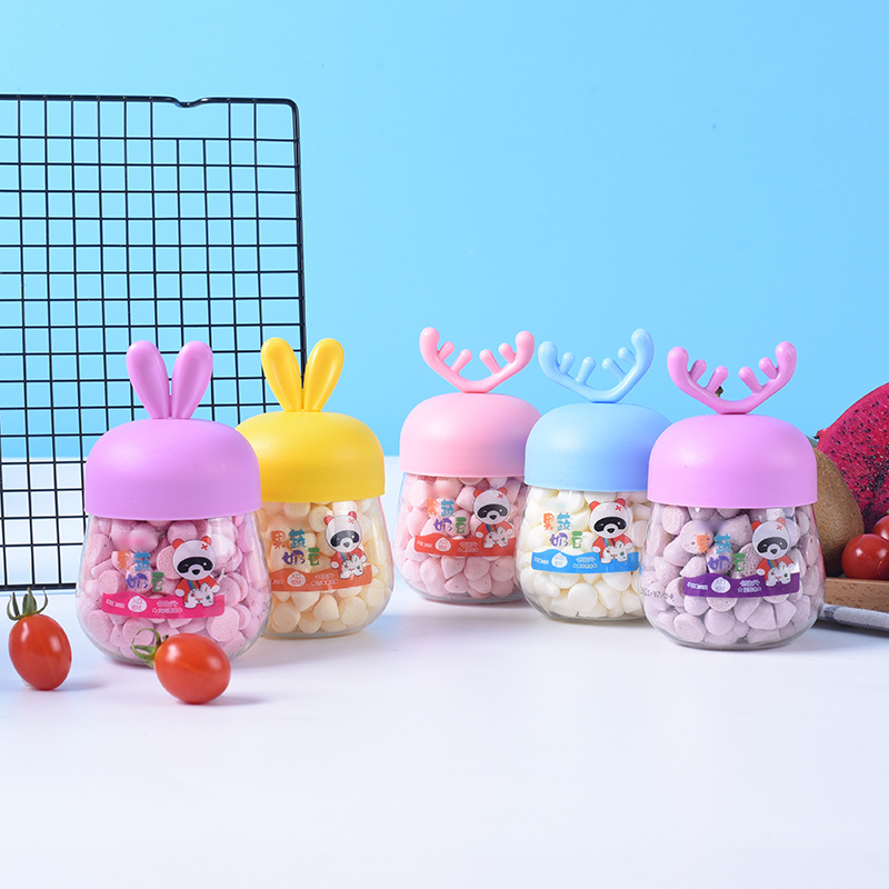 Yogurt Melt-In-The-Mouth Beans Bottled Children's Snacks Without White Sugar, Melt-In-The-Mouth Fruit