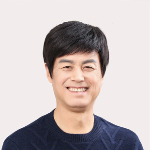 Middle-aged men's short hair artificial human hair wig full headgear