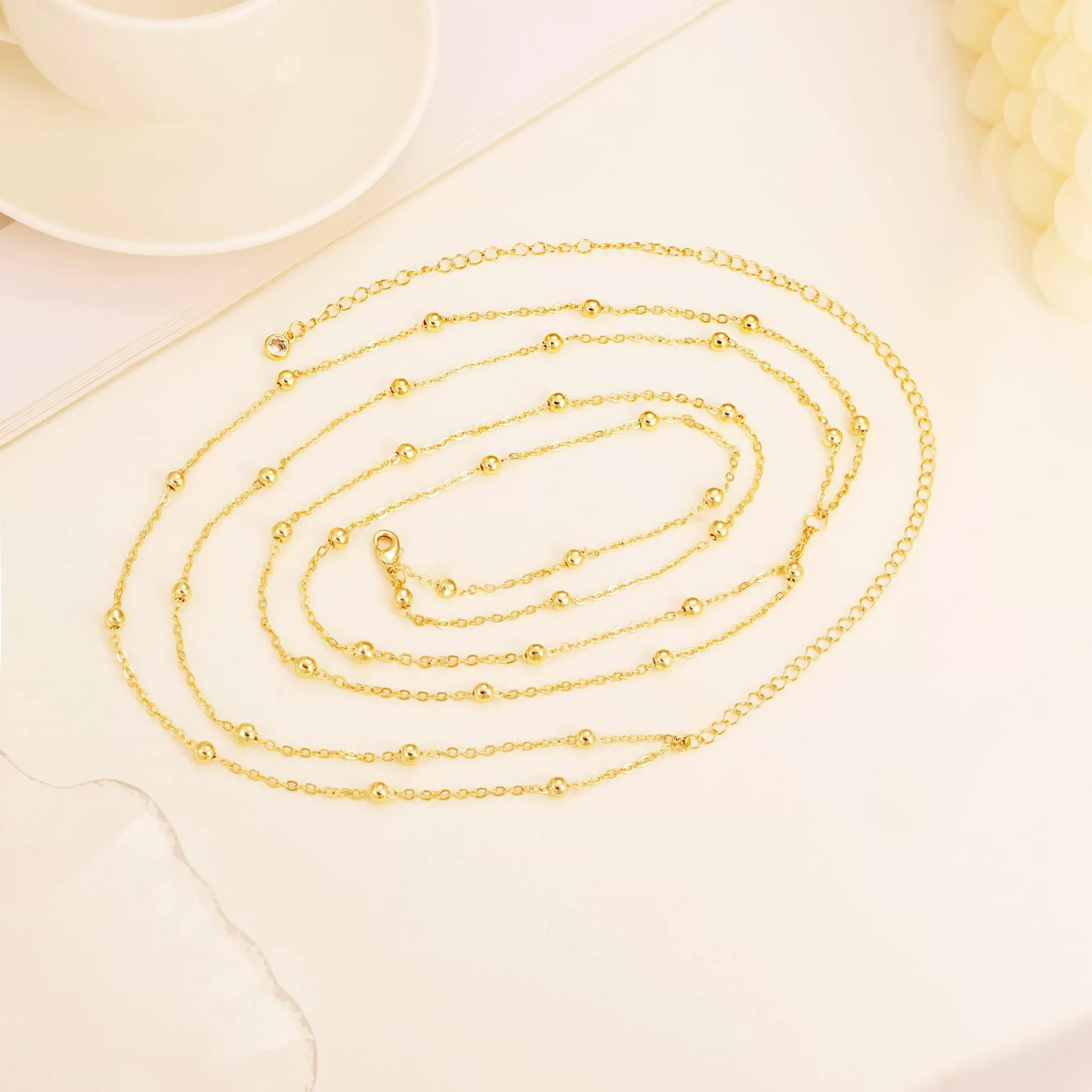 (Cross-border trading), fashionable accessory, sexy round beads, universal chain stainless steel, European style