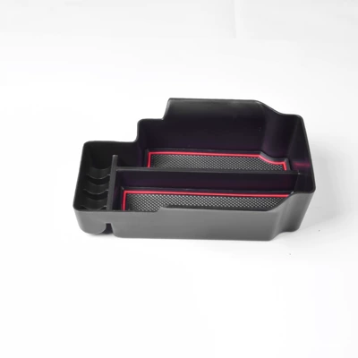Suitable for Chevrolet Colorado central control central armrest box layered storage box GMC Canyon storage box (Armrest box) - ttato-030-red-pad