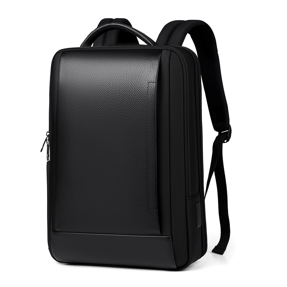 Echtleder-Rucksack für Herren, Laptop-Rucksack mit großem Fassungsvermögen, Rucksack für Studenten, ideal für Pendler und Geschäftsreisende_voghion.com