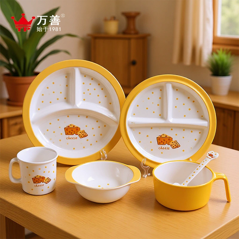 Меламиновая детская посуда набор подарок оптом творческий мультфильм детское питание добавка миска детский сад отделение тарелка чаша чашка