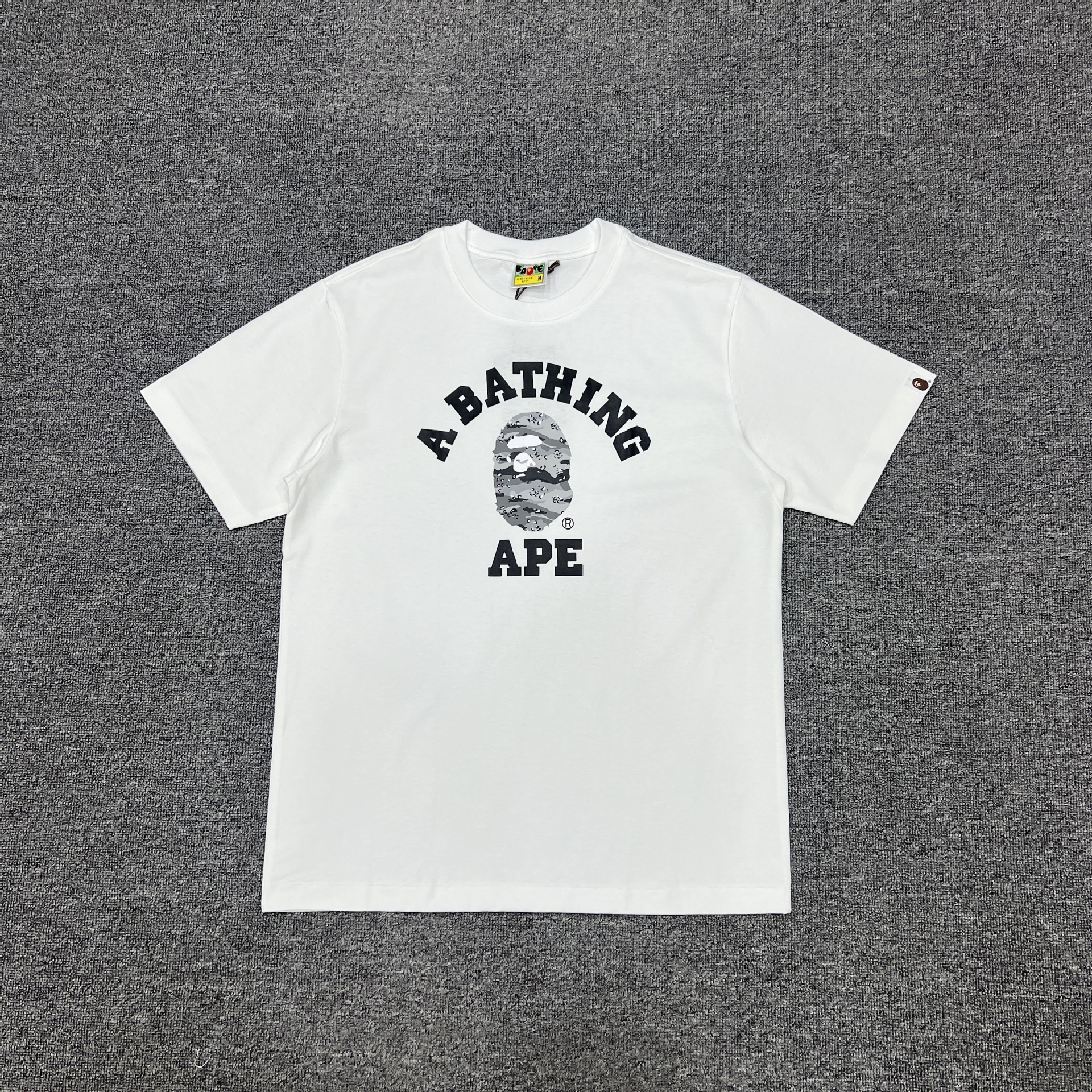BAPE A Bathing Ape Collegiate Ape Head T-shirt White