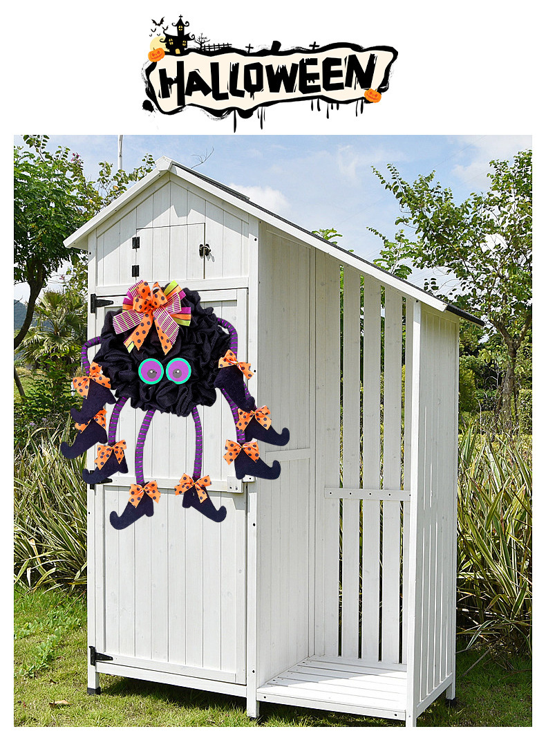 2023 Halloween Multi Leg Witch Wreath Pendant Front Door Decoration Props Party Dress Up_voghion.com