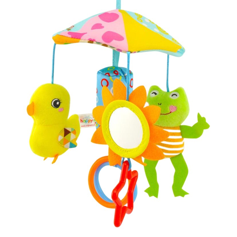 Happymonkey música del bebé cama giratoria colgante cochecito animal colgante 0-1 años sonajero cama campana de juguete