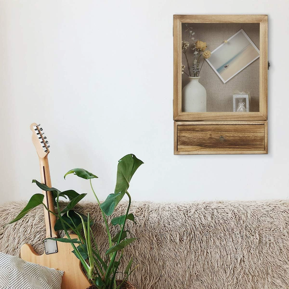 Деревянные настенные украшения фоторамка теневая коробка рамка дисплей ящик для хранения Сувенирный Органайзер витрина