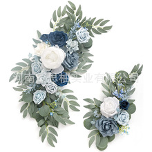 亚马逊跨境拱门仿真花迎宾花门楣花婚礼假花户外布置装饰厂家批发