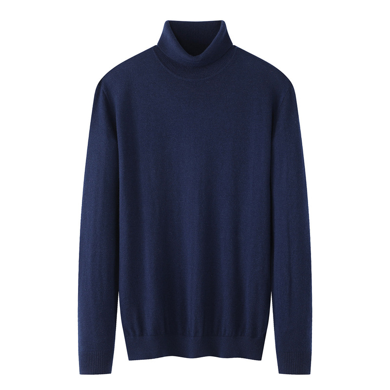 Brand Cut Label Men's Autumn and Winter Men's Turtleneck Windproof Warm All-match Casual Cashmere Sweater