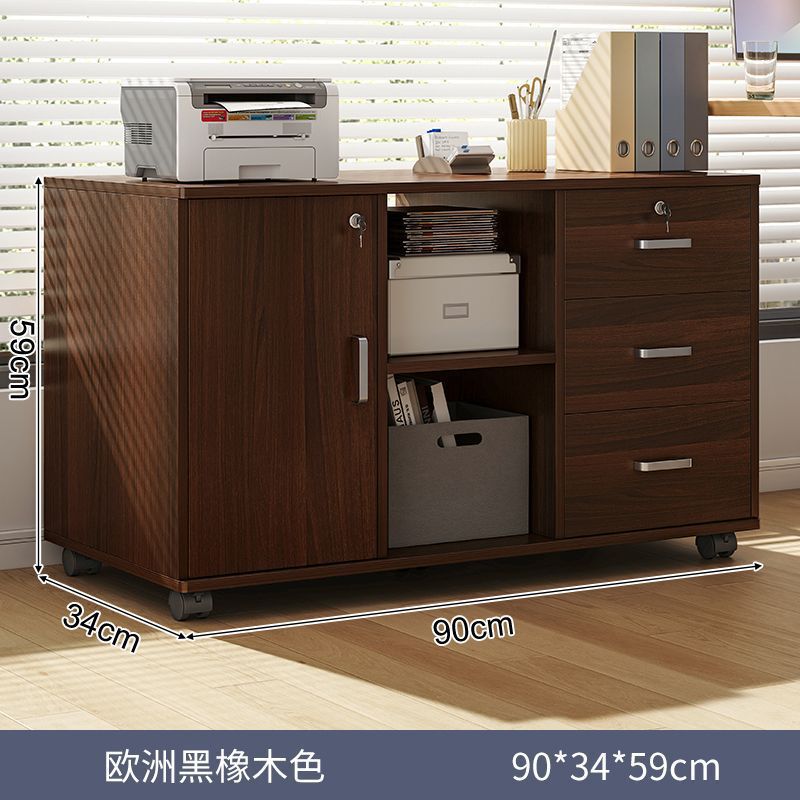 ファイルキャビネット オフィス木製ロック付き収納キャビネット モバイル収納キャビネット 引き出しキャビネット 車輪付き テーブル下の小さなテーブルキャビネット ローキャビネット|undefined