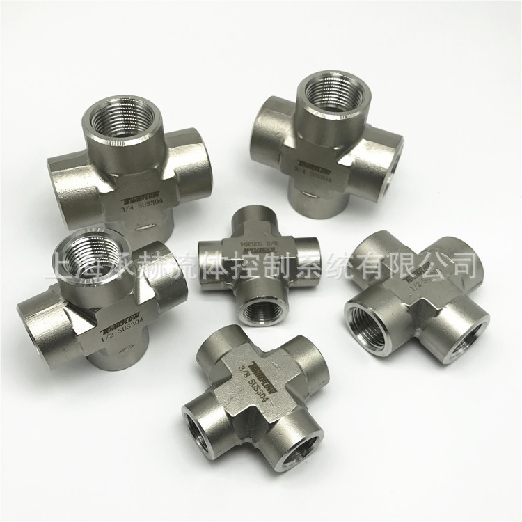 TENHEFLOW 卡套外螺纹直通接头304不锈钢快接接头CM1608  NPT1