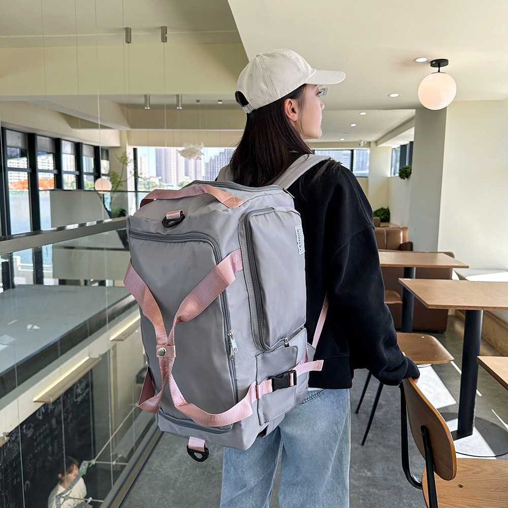 Bolsa de viaje de gran capacidad de entrenamiento deportivo femenino bolsa de fitness multifuncional mochila portátil de hombro bolsa de viaje corto