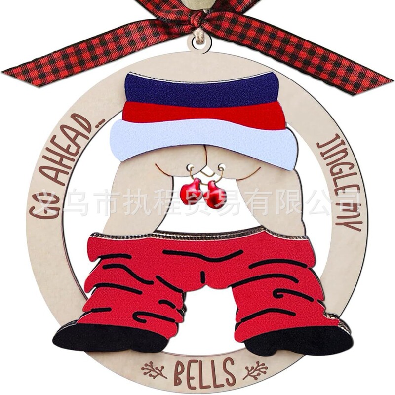 跨境爆款亚马逊趣味圣诞装饰品婚礼车Jingle My Bell圣诞礼物木质|undefined