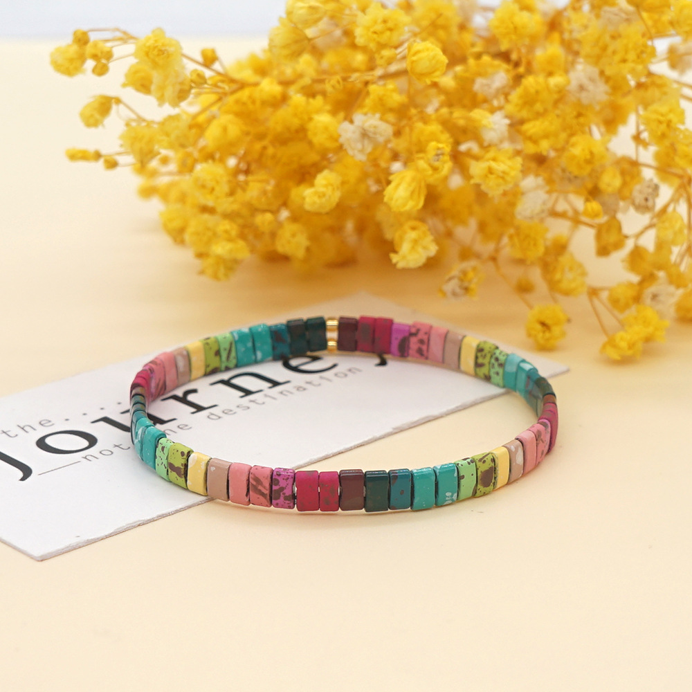 Nihaojewelry Wholesale Jewelry Bohemian Multi-layered Woven Colorful Paint Beaded Bracelet display picture 25