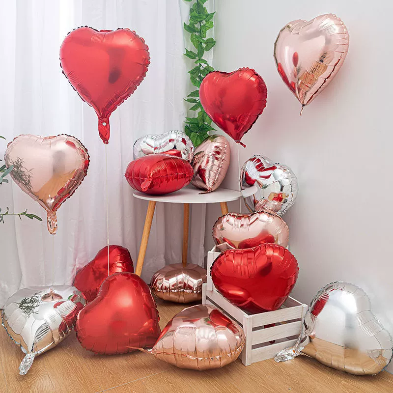 Воздушный шар в форме любви 18inch алюминиевая фольга признание украшение свадебной комнаты форма день рождения отель цветочный магазин украшения AliExpress