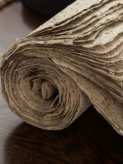 桑皮纸土纸大张纯手工西和麻纸仿古做旧毛边纸封酒坛艾条纸书法创