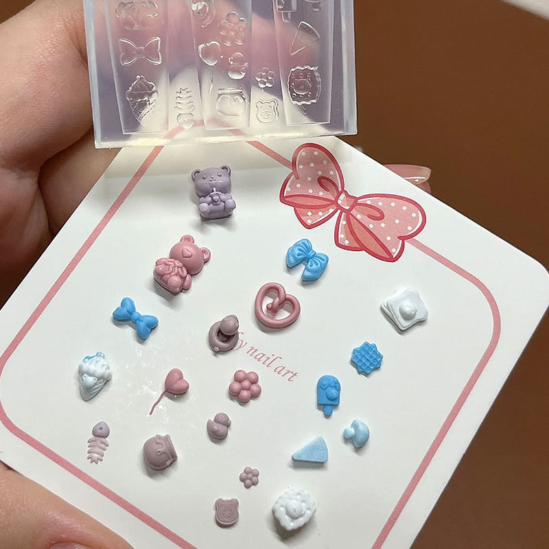 模擬ミニチュアアイスクリームパンコンビネーション DIY マニキュア装飾高透明モールド接着剤彫刻接着剤装飾交換|undefined