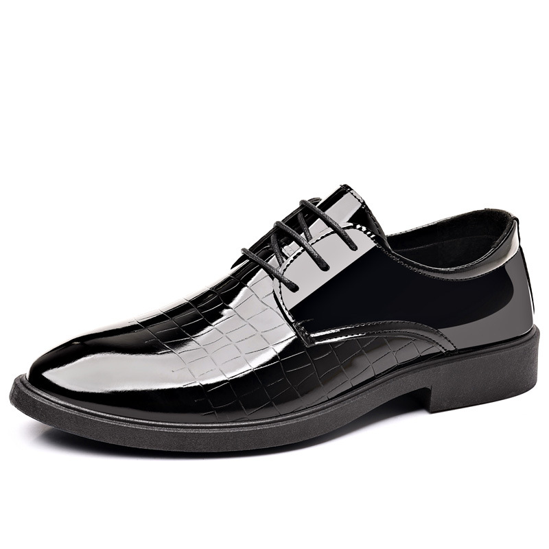 [One Free of Mail] zapatos de cuero casuales transfronterizos de alto grado, zapatos de cuero de negocios de hombre juvenil