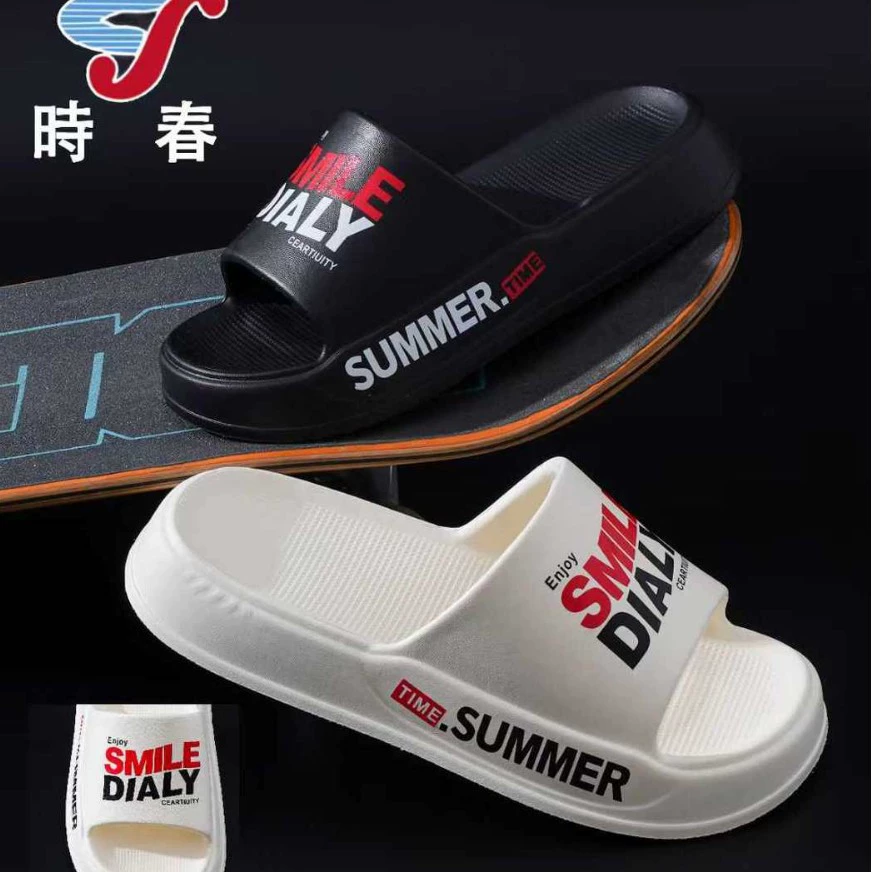 Тапочки мужские летние EVA носить толстую подошву спортивные износостойкие и противоскользящие дома мужские новые буквы