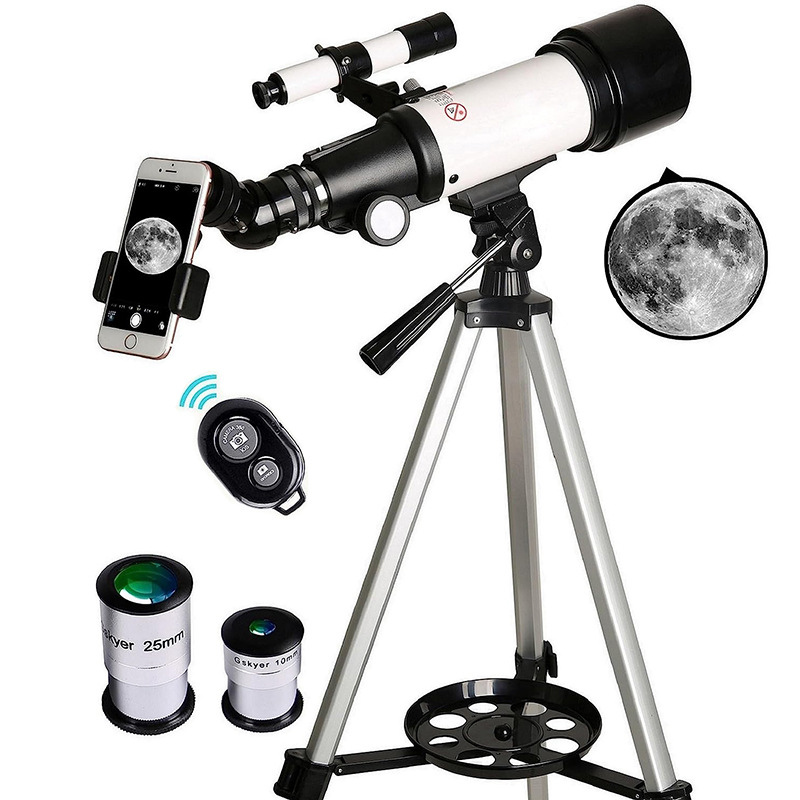 70400AZ 天文折射望远镜 带手提包、手机适配器和无线蓝牙遥控器