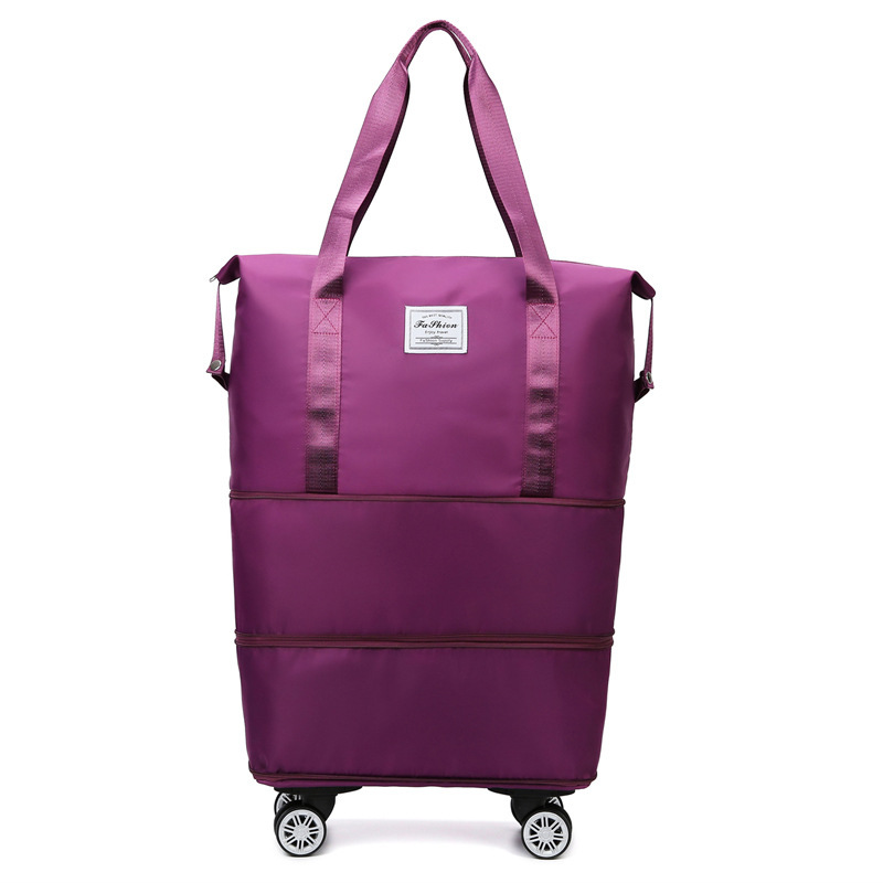 旅行用バッグは、トロリーの万能ホイール付き荷物バッグに取り付けることができ、大容量の収納バッグ、折りたたみ式軽量ヨガフィットネスバッグです。|undefined