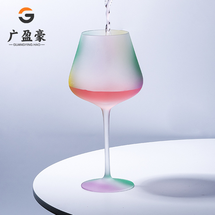 Matte crystal glass wineglass