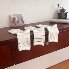 New Autumn Women's Colorful Polka Dot Striped Knee-High Socks, Japanese Sweet Style, Cute Girl's College Fashion, Bumpy Socks